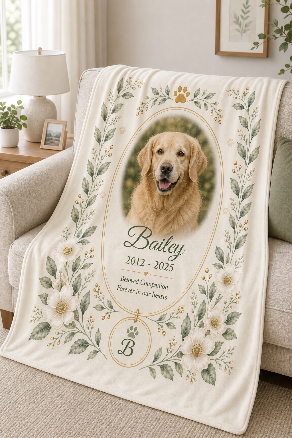 Personalized Pet Memorial Blanket product image