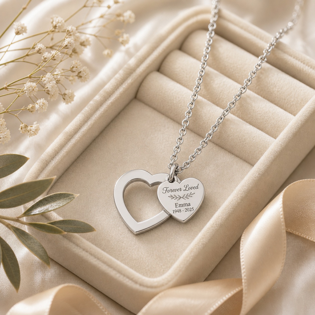 Heart necklace example