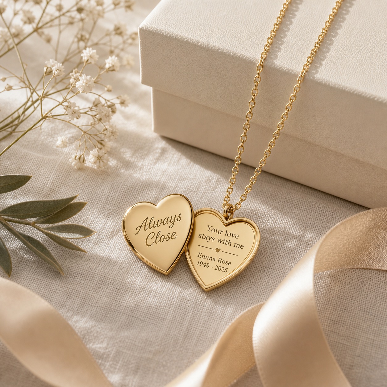 Personalized Hidden Message Heart Necklace product image