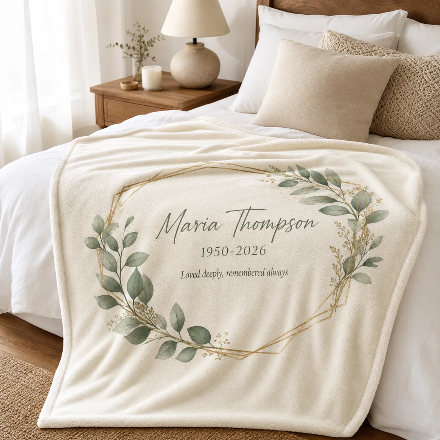 Personalized Memorial Blanket design view 1